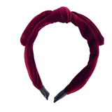 Diadema Lazo Burgundy Velvet