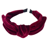 Diadema Lazo Burgundy Velvet