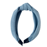 Diadema Nudo Azul ribbed