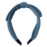 Diadema Lazo Azul ribbed