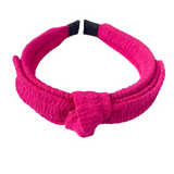 Diadema Lazo Fuschia Ribbed