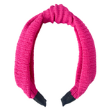 Diadema Nudo Fuschia Ribbed