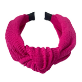 Diadema Nudo Fuschia Ribbed