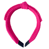 Diadema Lazo Fuschia Ribbed