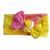 Banda Bow Knot Pink lemonade tie dye