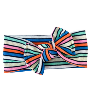 Banda Bow Rainbow Knit