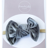 Bow nylon Silver Velvet