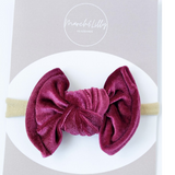 Bow nylon  Burgundy Velvet