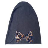 Black Beanie with 1 Bow