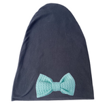 Black Beanie with 1 Bow