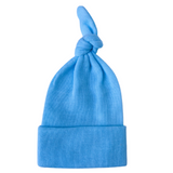 Gorrito Newborn Top Knot Blue