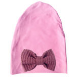 Pink Beanie with 1 Bow