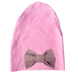 Pink Beanie with 1 Bow