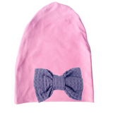 Pink Beanie with 1 Bow